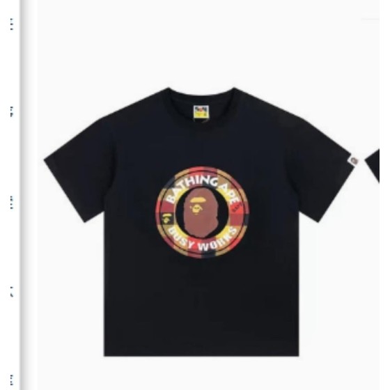 Black BAPE "Busy Works" Multicolor Logo T-Shirt